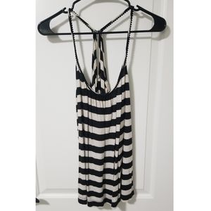 Striped scoop neck tank top